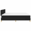 Boxspring ágy matraccal Fekete 200 x 200 cm szövet