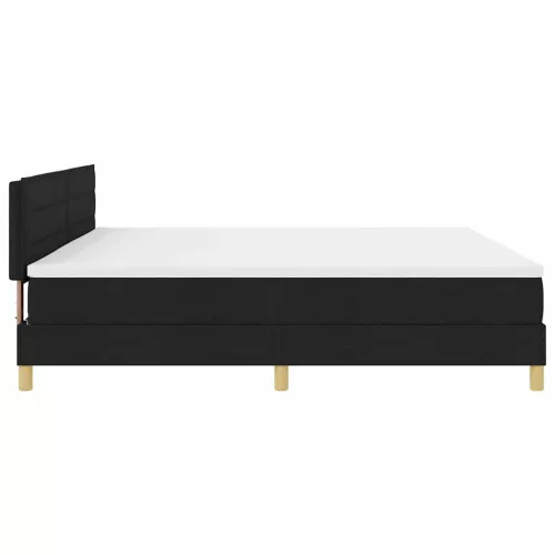 Boxspring ágy matraccal Fekete 200 x 200 cm szövet