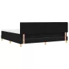 Boxspring ágy matraccal Fekete 200 x 200 cm szövet