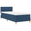 Boxspring ágy matraccal Kék 100 x 200 cm szövet