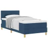 Boxspring ágy matraccal Kék 100 x 200 cm szövet