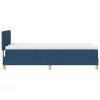 Boxspring ágy matraccal Kék 100 x 200 cm szövet