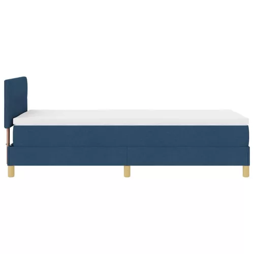 Boxspring ágy matraccal Kék 100 x 200 cm szövet