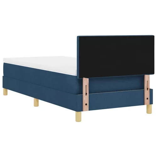 Boxspring ágy matraccal Kék 100 x 200 cm szövet
