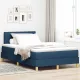 Boxspring ágy matraccal Kék 120 x 190 cm szövet