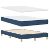Boxspring ágy matraccal Kék 120 x 190 cm szövet