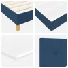 Boxspring ágy matraccal Kék 120 x 190 cm szövet