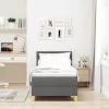 Boxspring ágy matraccal Sötétszürke 80 x 200 cm szövet