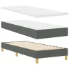 Boxspring ágy matraccal Sötétszürke 80 x 200 cm szövet