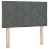 Boxspring ágy matraccal Sötétszürke 80 x 200 cm szövet