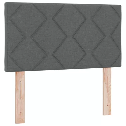 Boxspring ágy matraccal Sötétszürke 80 x 200 cm szövet