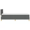 Boxspring ágy matraccal Sötétszürke 80 x 200 cm szövet