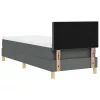Boxspring ágy matraccal Sötétszürke 80 x 200 cm szövet