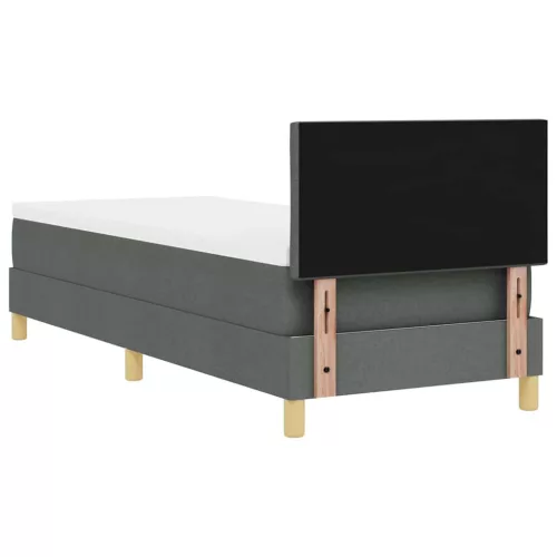 Boxspring ágy matraccal Sötétszürke 80 x 200 cm szövet