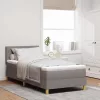 Boxspring ágy matraccal Tópszínű 90 x 190 cm szövet