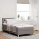 Boxspring ágy matraccal Tópszínű 90 x 190 cm szövet