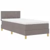 Boxspring ágy matraccal Tópszínű 90 x 190 cm szövet