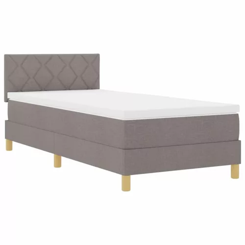 Boxspring ágy matraccal Tópszínű 90 x 190 cm szövet
