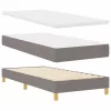 Boxspring ágy matraccal Tópszínű 90 x 190 cm szövet