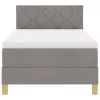 Boxspring ágy matraccal Tópszínű 90 x 190 cm szövet