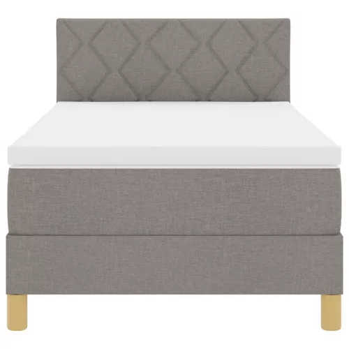 Boxspring ágy matraccal Tópszínű 90 x 190 cm szövet