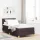 Boxspring ágy matraccal sötétbarna 90 x 200 cm szövet