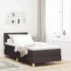 Boxspring ágy matraccal sötétbarna 90 x 200 cm szövet