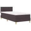 Boxspring ágy matraccal sötétbarna 90 x 200 cm szövet