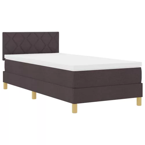 Boxspring ágy matraccal sötétbarna 90 x 200 cm szövet
