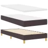 Boxspring ágy matraccal sötétbarna 90 x 200 cm szövet
