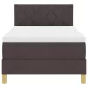 Boxspring ágy matraccal sötétbarna 90 x 200 cm szövet