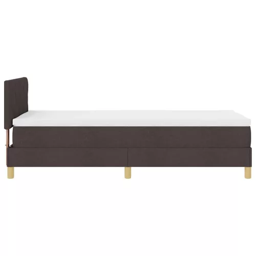 Boxspring ágy matraccal sötétbarna 90 x 200 cm szövet