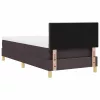 Boxspring ágy matraccal sötétbarna 90 x 200 cm szövet