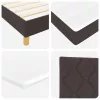 Boxspring ágy matraccal sötétbarna 90 x 200 cm szövet