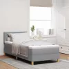 Boxspring ágy matraccal Világosszürke 100 x 200 cm szövet