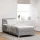 Boxspring ágy matraccal Világosszürke 100 x 200 cm szövet