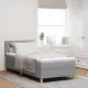Boxspring ágy matraccal Világosszürke 100 x 200 cm szövet