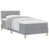 Boxspring ágy matraccal Világosszürke 100 x 200 cm szövet