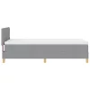 Boxspring ágy matraccal Világosszürke 100 x 200 cm szövet