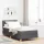 Boxspring ágy matraccal Sötétszürke 100 x 200 cm szövet