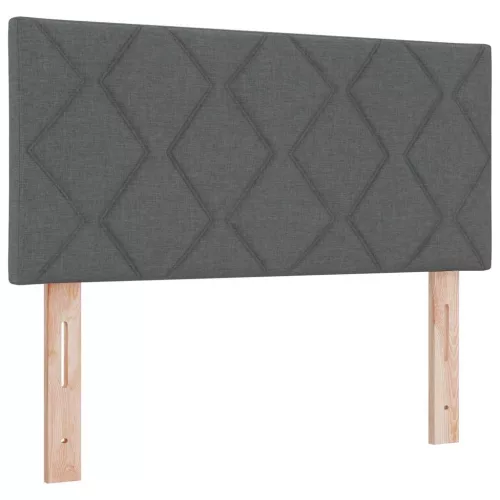 Boxspring ágy matraccal Sötétszürke 100 x 200 cm szövet