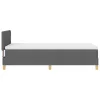Boxspring ágy matraccal Sötétszürke 100 x 200 cm szövet