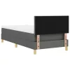 Boxspring ágy matraccal Sötétszürke 100 x 200 cm szövet