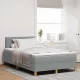 Boxspring ágy matraccal Világosszürke 120 x 190 cm szövet