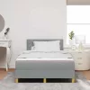 Boxspring ágy matraccal Világosszürke 120 x 190 cm szövet