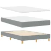 Boxspring ágy matraccal Világosszürke 120 x 190 cm szövet