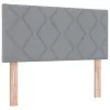 Boxspring ágy matraccal Világosszürke 120 x 190 cm szövet