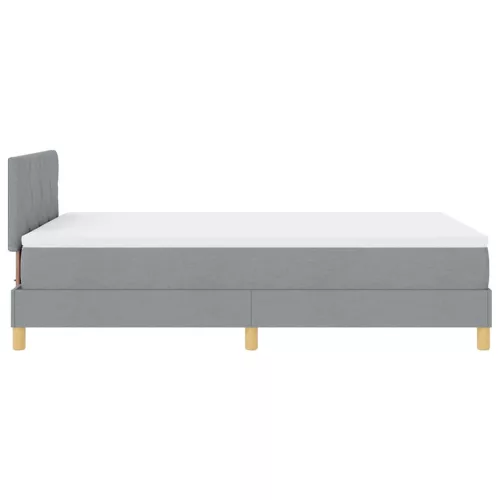 Boxspring ágy matraccal Világosszürke 120 x 190 cm szövet
