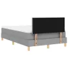 Boxspring ágy matraccal Világosszürke 120 x 190 cm szövet