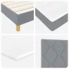 Boxspring ágy matraccal Világosszürke 120 x 190 cm szövet
